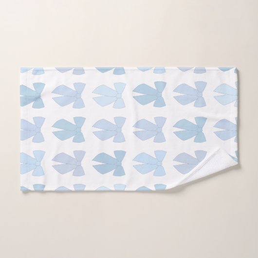 Blue Bows Badhandtuch Set (Handtuch)