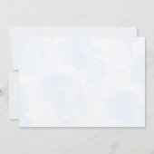 Blue Bows Balloons 1. Geburtstag Einladung (Rückseite)