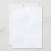 Blue Bows Balloons Geburtstag Foto Einladung (Rückseite)