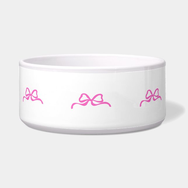 Blue Bows bowl / Bow  pink bowl / Coquette Bow  Napf (Vorderseite)