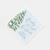 Blue Bows Boy Baby It's Cold Outside Baby Dusche Serviette (Ecke)