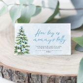 Blue Bows Christmas How Big is Mommy's Belly Game Begleitkarte