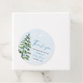 Blue Bows Christmas Tree Boy Winter Baby Shower Geschenkanhänger (Beispiel)