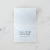 Blue Bows Christmas Tree Winter Thank you card Dankeskarte (Innenseite)