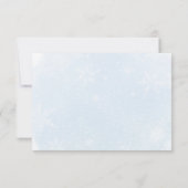 Blue Bows Christmas Tree Winter Thank you card Einladung (Rückseite)