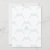 Blue Bows Collage 4 Foto Fotos Foto Baby Ankündigung (Rückseite)