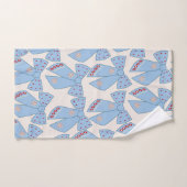 Blue Bows Coquette Badhandtuch Set (Handtuch)