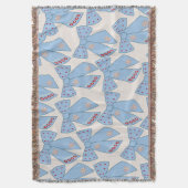 Blue Bows Coquette Decke (Vorderseite Vertikal)