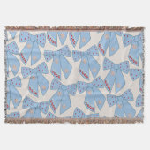 Blue Bows Coquette Decke (Vorderseite)