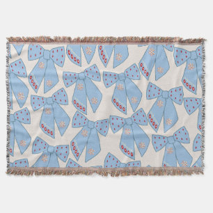 Blue Bows Coquette Decke