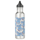 Blue Bows Coquette Edelstahlflasche (Links)