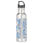 Blue Bows Coquette Edelstahlflasche (Rückseite)