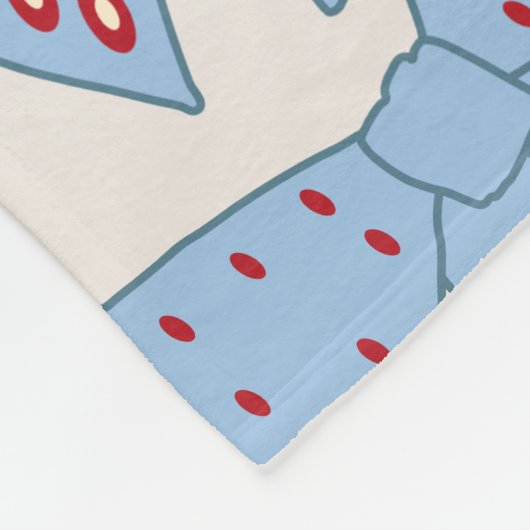 Blue Bows Coquette Fleecedecke (Ecke)