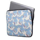 Blue Bows Coquette Laptopschutzhülle (Vorderseite Links)