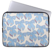Blue Bows Coquette Laptopschutzhülle (Vorderseite)