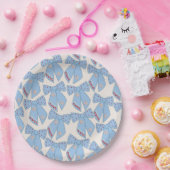 Blue Bows Coquette Pappteller (Party)