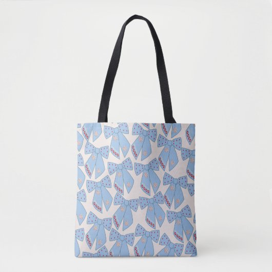 Blue Bows Coquette Tasche (Vorderseite)