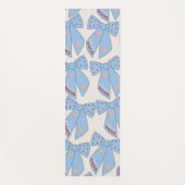Blue Bows Coquette Yogamatte (Vorderseite)
