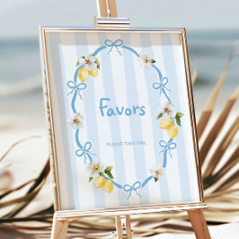 Blue Bows Favoriten für Mittelmeerlemon Poster