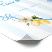 Blue Bows Favoriten für Mittelmeerlemon Poster (Ecke)