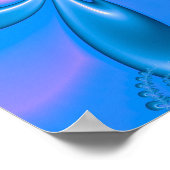 Blue Bows Fraktal Poster (Ecke)