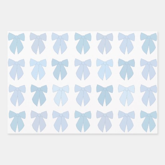 Blue Bows Geschenkpapier Set (Vorderseite 2)
