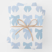 Blue Bows Geschenkpapier Set (Beispiel)