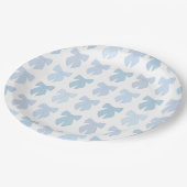 Blue Bows Pappteller (Schrägansicht)