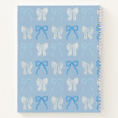 Blue Bows Photo Graduation Guest Book Notizblock (Rückseite)