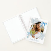 Blue Bows Photo Graduation Guest Book Notizblock (Innenseite)