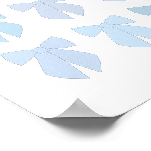 Blue Bows Poster (Ecke)