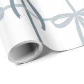 Blue Bows | Preppy | Weihnachten oder Hanukkah Geschenkpapier (Rolleneckpunkt)