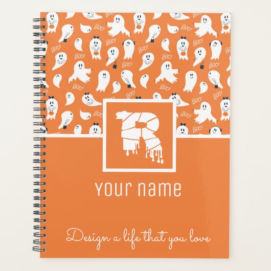 BLUE BOWS R MONOGRAM PLANER (Vorderseite)