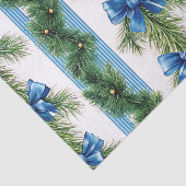 BLUE BOWS STRIPES & GREEN GARLAND SEIDENPAPIER (Ausschnitt)