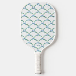 Blue Bows und Beaus Coastal Garland Pickleball Schläger