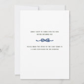 Blue Bows und Holly Garland Einladung (Rückseite)