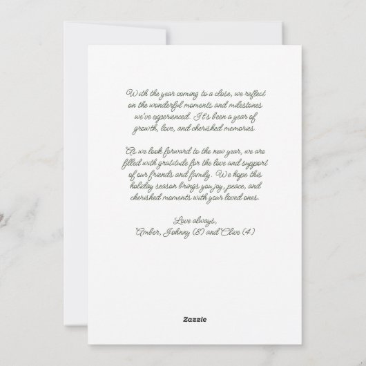 Blue Bows und Holly Garland Weihnachten 1 Foto (Rückseite)