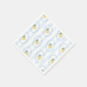 Blue Bows Yellow Lemon Baby Dusche Serviette (Ecke)