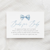 Blue Bowtie Baby Showbücher für Baby Begleitkarte