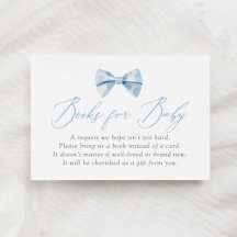 Blue Bowtie Baby Showbücher für Baby