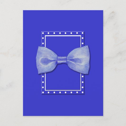 Blue Bowtie Blue Postcard Postkarte (Vorderseite)