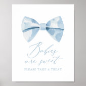 Blue Bowtie Boy Baby Dusche Babys sind Sweet Sign Poster (Vorne)