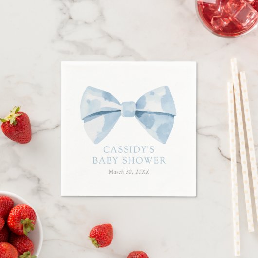 Blue Bowtie Boy Baby Dusche Serviette (Beispiel)