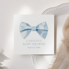 Blue Bowtie Boy Baby Dusche Serviette