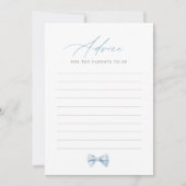 Blue Bowtie Boy Baby Showcard Einladung (Vorderseite)