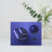 Blue Box Design Postkarte (Stehend Vorderseite)