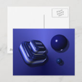 Blue Box Design Postkarte (Vorne/Hinten)