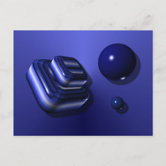Blue Box Design Postkarte