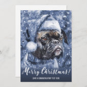 Blue Boxer Hunde Weihnachten (Vorne/Hinten)