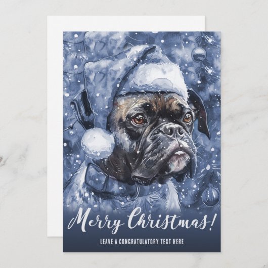 Blue Boxer Hunde Weihnachten (Vorne/Hinten)